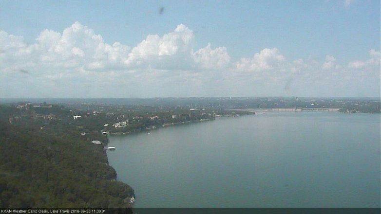 Lake Travis webcam, June 28, 2016 10:55 AM CT