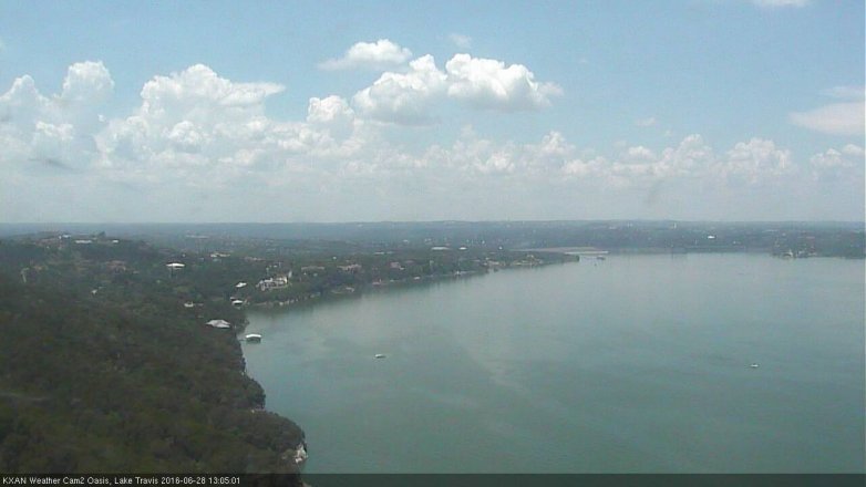 Lake Travis webcam, June 28, 2016 12:10 PM CT