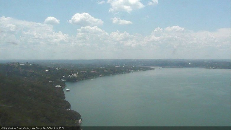 Lake Travis webcam, June 28, 2016 1:25 PM CT