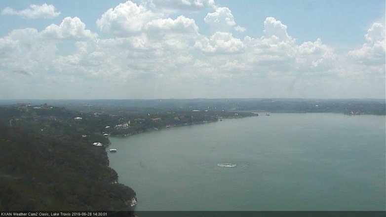 Lake Travis webcam, June 28, 2016 1:55 PM CT