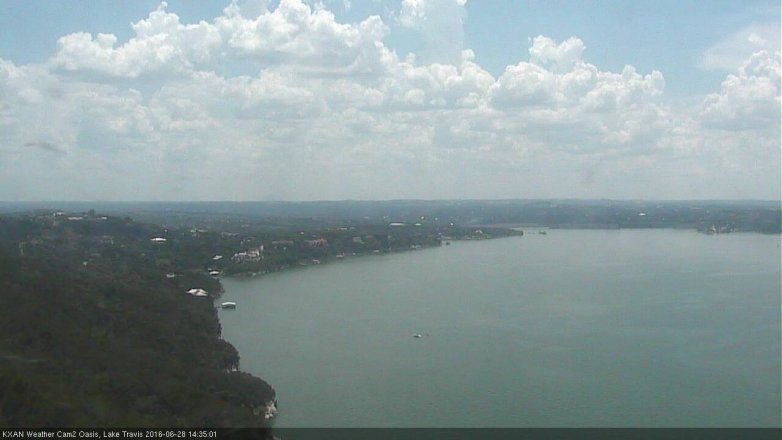 Lake Travis webcam, June 28, 2016 2:05 PM CT