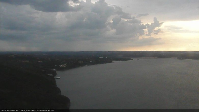 Lake Travis webcam, June 28, 2016 4:05 PM CT
