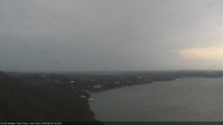 Lake Travis webcam, June 28, 2016 5:55 PM CT