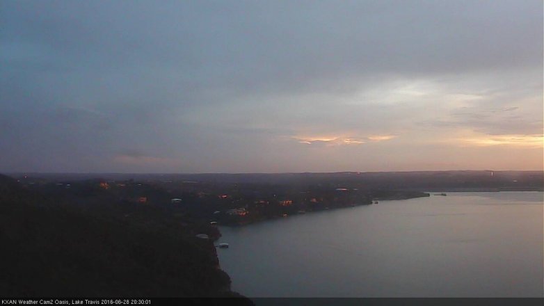 Lake Travis webcam, June 28, 2016 7:35 PM CT