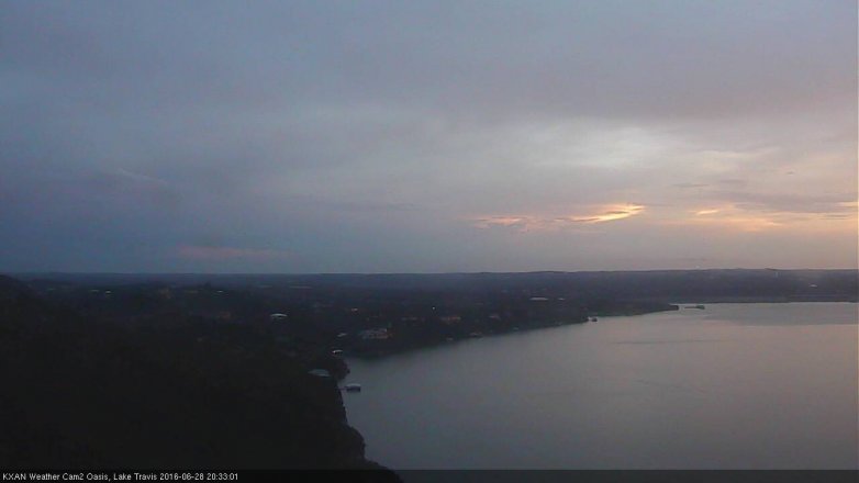 Lake Travis webcam, June 28, 2016 7:45 PM CT
