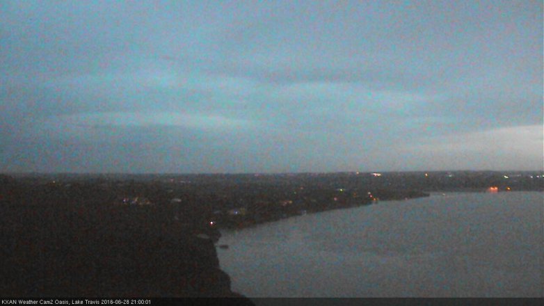 Lake Travis webcam, June 28, 2016 8:30 PM CT