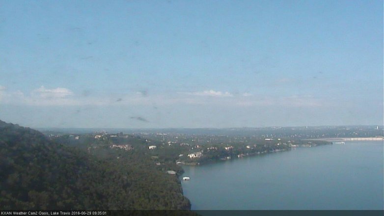 Lake Travis webcam, June 29, 2016 9:05 AM CT