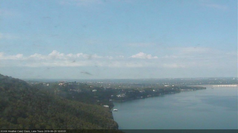 Lake Travis webcam, June 29, 2016 9:20 AM CT