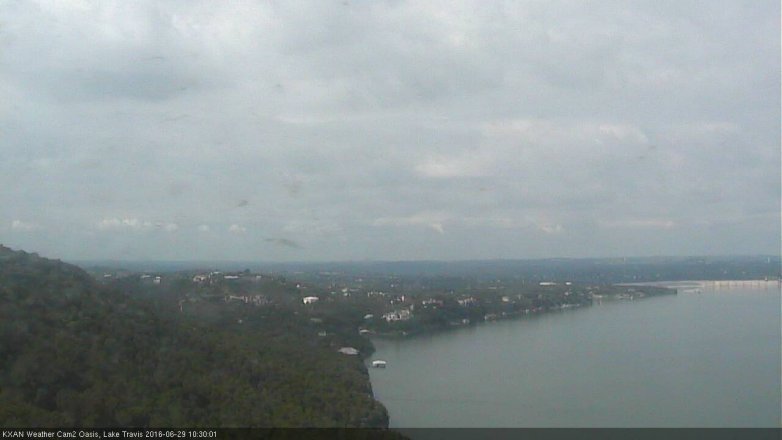 Lake Travis webcam, June 29, 2016 9:55 AM CT