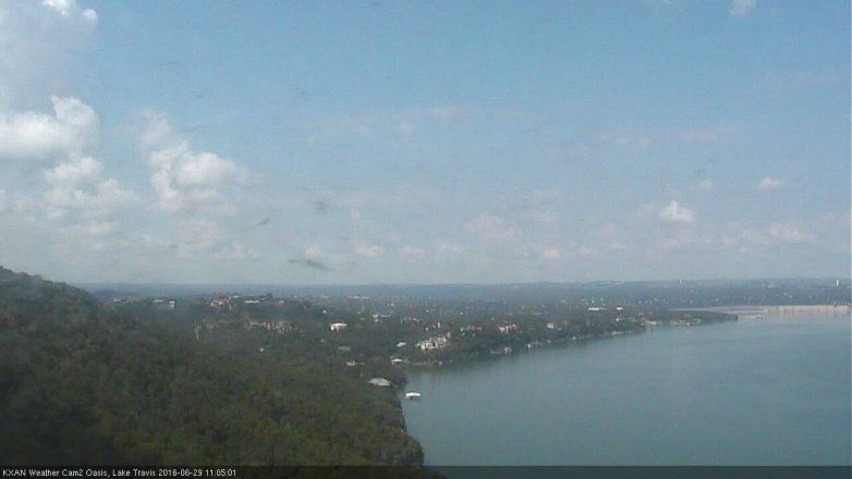 Lake Travis webcam, June 29, 2016 10:10 AM CT