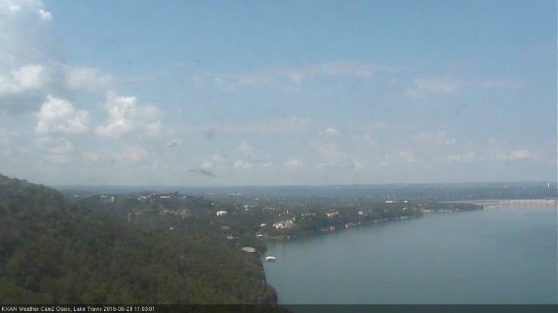 Lake Travis webcam, June 29, 2016 10:15 AM CT