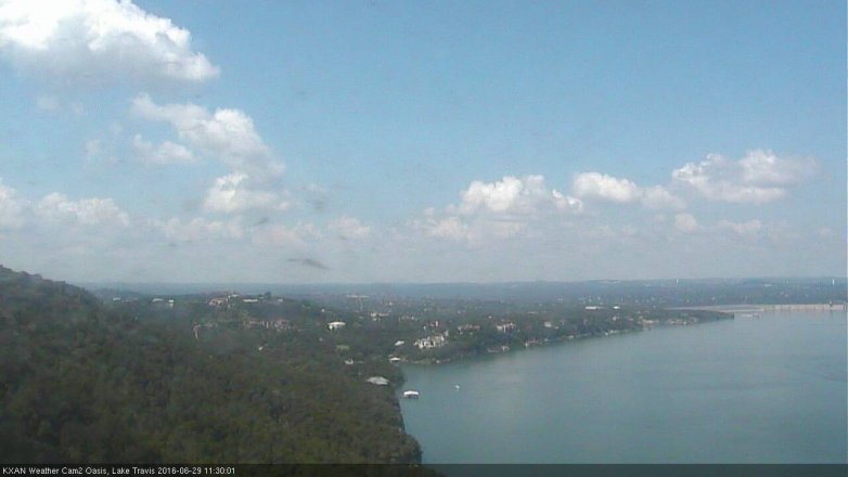 Lake Travis webcam, June 29, 2016 10:35 AM CT