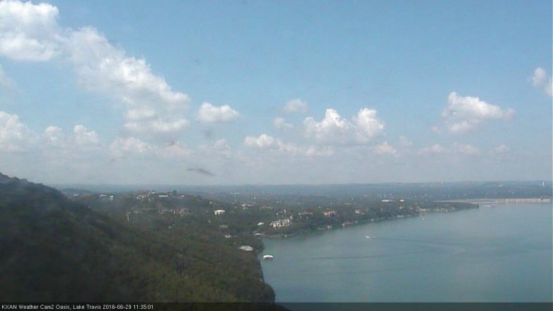 Lake Travis webcam, June 29, 2016 10:40 AM CT