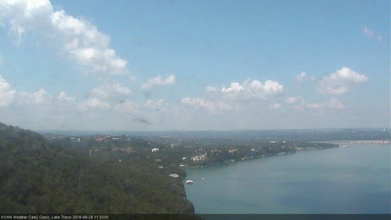 Lake Travis webcam, June 29, 2016 10:50 AM CT