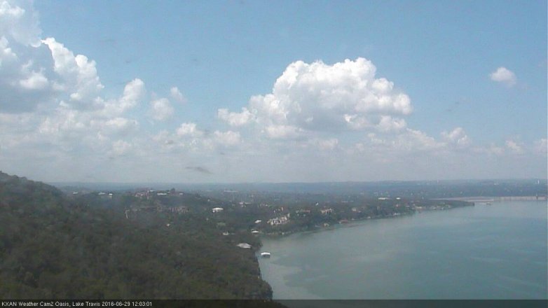Lake Travis webcam, June 29, 2016 11:10 AM CT