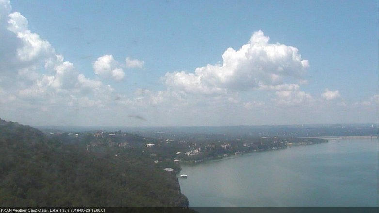 Lake Travis webcam, June 29, 2016 11:20 AM CT