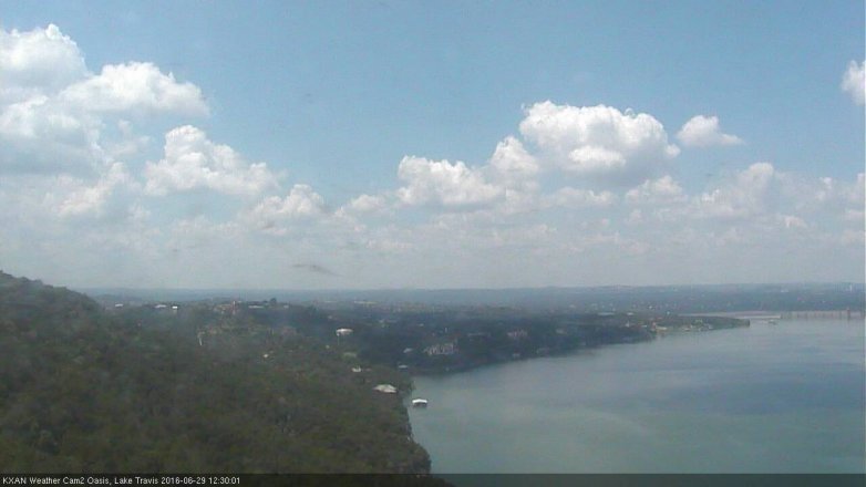 Lake Travis webcam, June 29, 2016 11:55 AM CT
