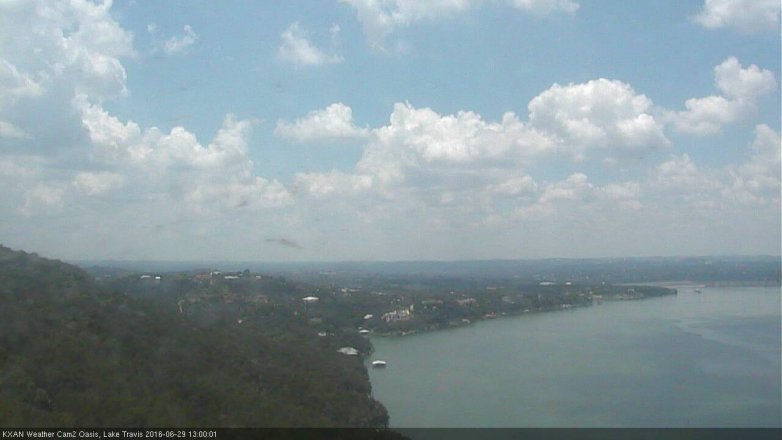 Lake Travis webcam, June 29, 2016 12:15 PM CT