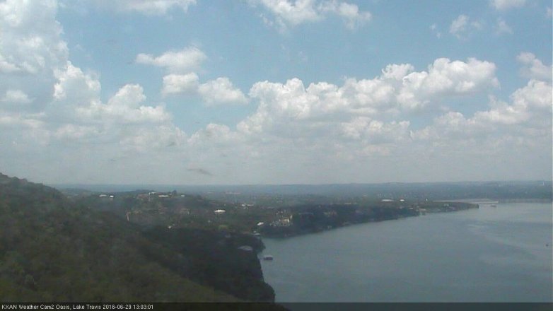Lake Travis webcam, June 29, 2016 12:25 PM CT