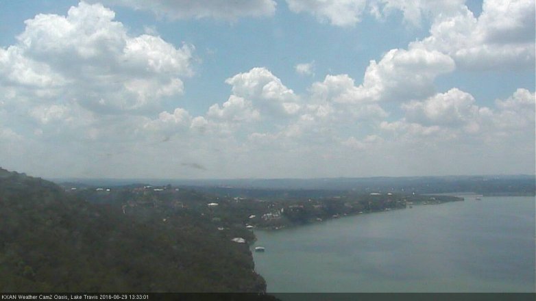 Lake Travis webcam, June 29, 2016 12:40 PM CT