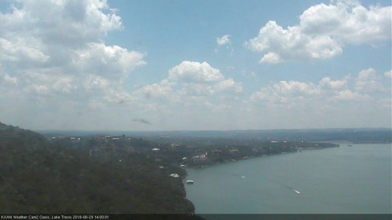 Lake Travis webcam, June 29, 2016 1:30 PM CT