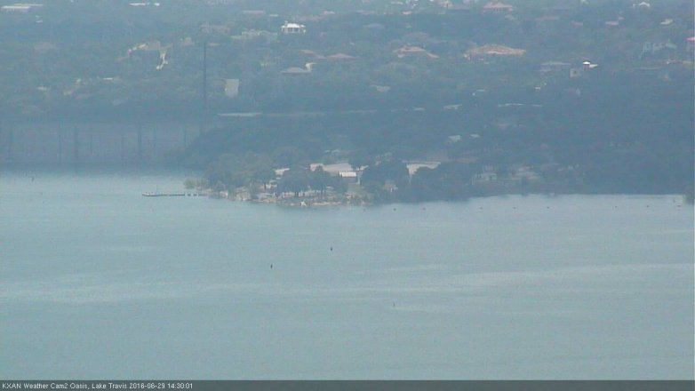 Lake Travis webcam, June 29, 2016 1:35 PM CT