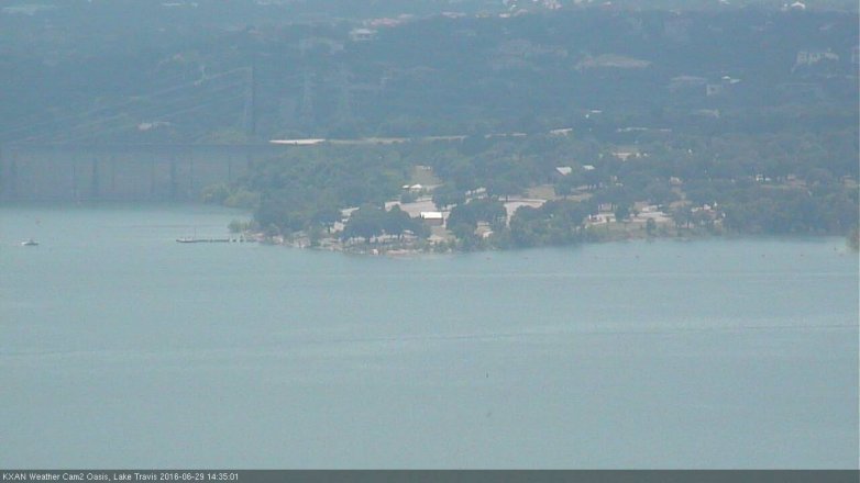 Lake Travis webcam, June 29, 2016 1:50 PM CT