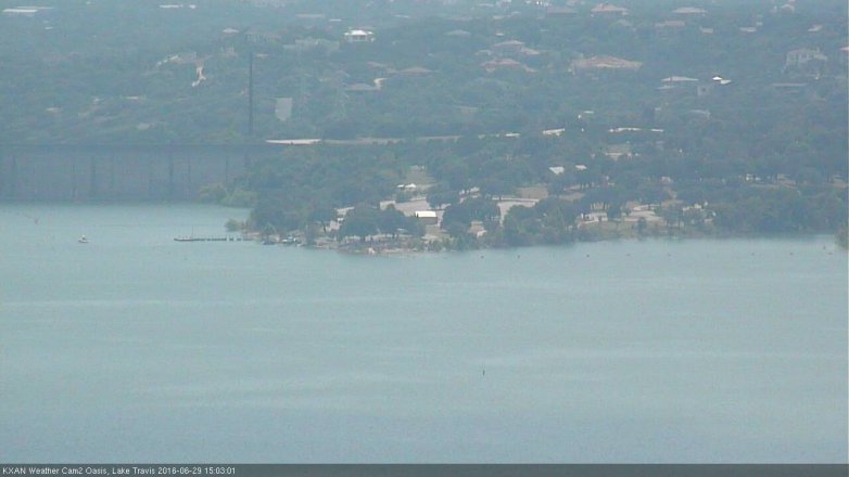 Lake Travis webcam, June 29, 2016 2:15 PM CT