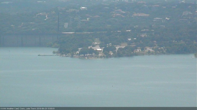 Lake Travis webcam, June 29, 2016 2:20 PM CT