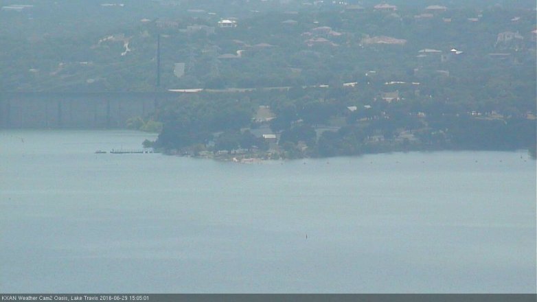 Lake Travis webcam, June 29, 2016 2:25 PM CT