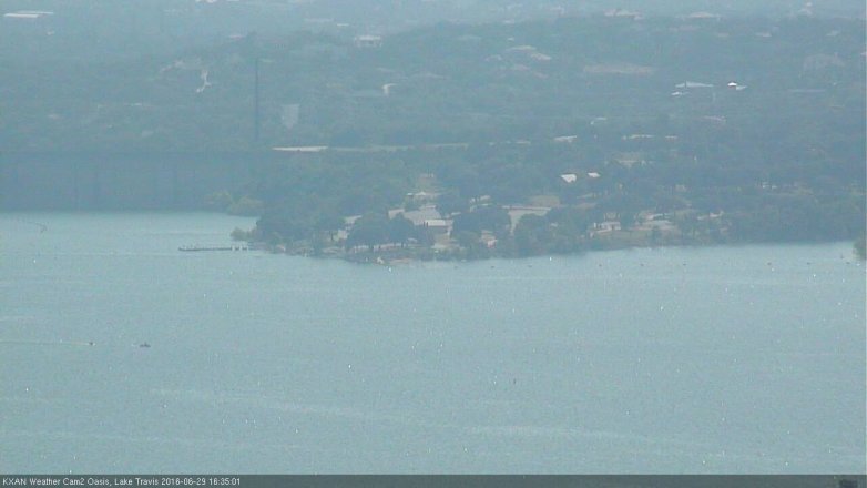 Lake Travis webcam, June 29, 2016 3:45 PM CT