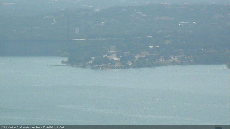 Lake Travis webcam, June 29, 2016 3:50 PM CT