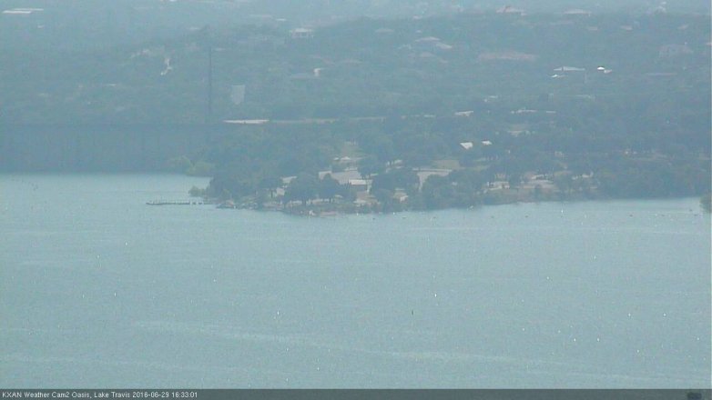 Lake Travis webcam, June 29, 2016 4:05 PM CT