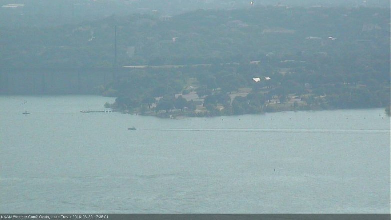 Lake Travis webcam, June 29, 2016 4:45 PM CT