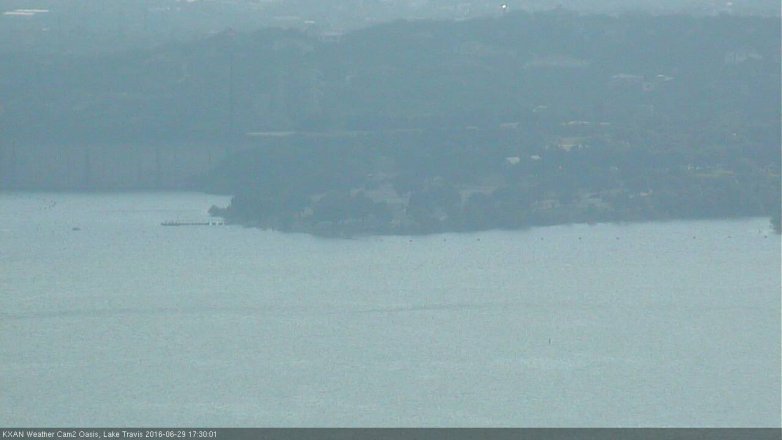 Lake Travis webcam, June 29, 2016 5:00 PM CT