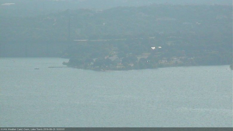 Lake Travis webcam, June 29, 2016 5:15 PM CT