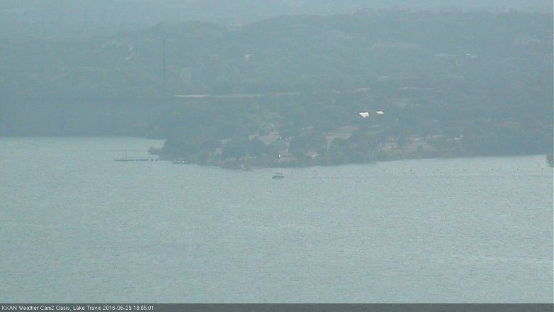 Lake Travis webcam, June 29, 2016 5:35 PM CT