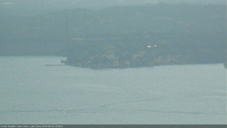 Lake Travis webcam, June 29, 2016 5:40 PM CT