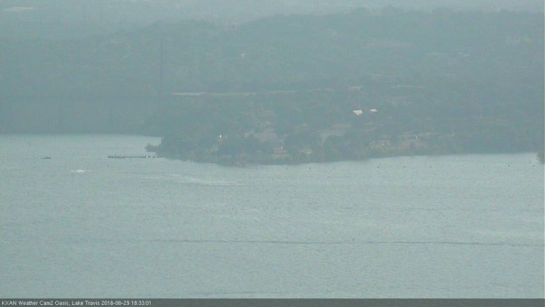 Lake Travis webcam, June 29, 2016 5:45 PM CT