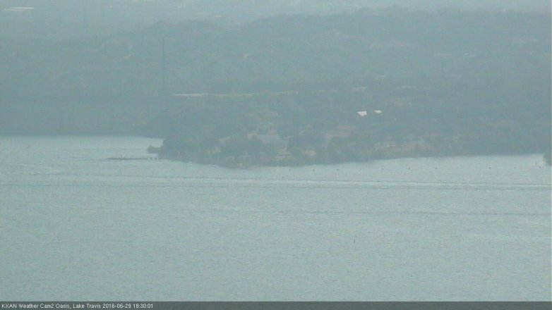 Lake Travis webcam, June 29, 2016 5:55 PM CT