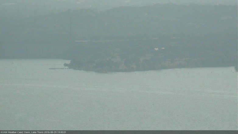 Lake Travis webcam, June 29, 2016 6:05 PM CT