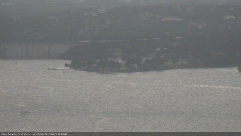 Lake Travis webcam, June 29, 2016 7:15 PM CT