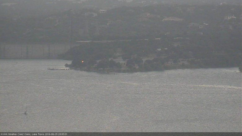 Lake Travis webcam, June 29, 2016 7:20 PM CT