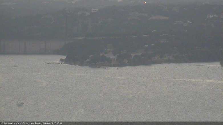 Lake Travis webcam, June 29, 2016 7:25 PM CT