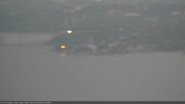 Lake Travis webcam, June 29, 2016 8:05 PM CT