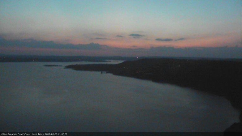 Lake Travis webcam, June 29, 2016 8:25 PM CT