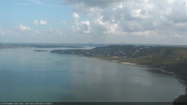 Lake Travis webcam, June 30, 2016 9:25 AM CT