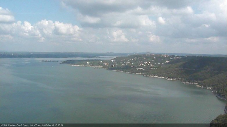 Lake Travis webcam, June 30, 2016 9:45 AM CT