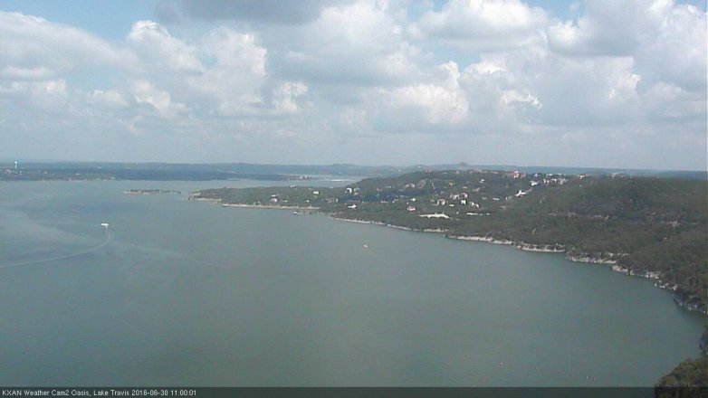 Lake Travis webcam, June 30, 2016 10:15 AM CT