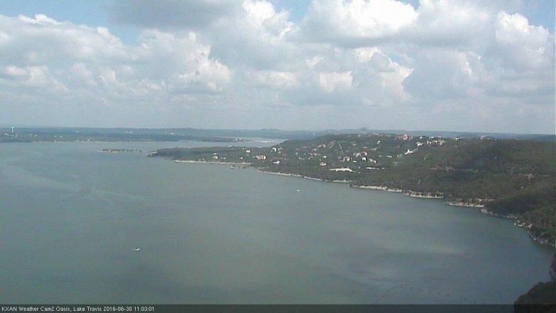Lake Travis webcam, June 30, 2016 10:20 AM CT